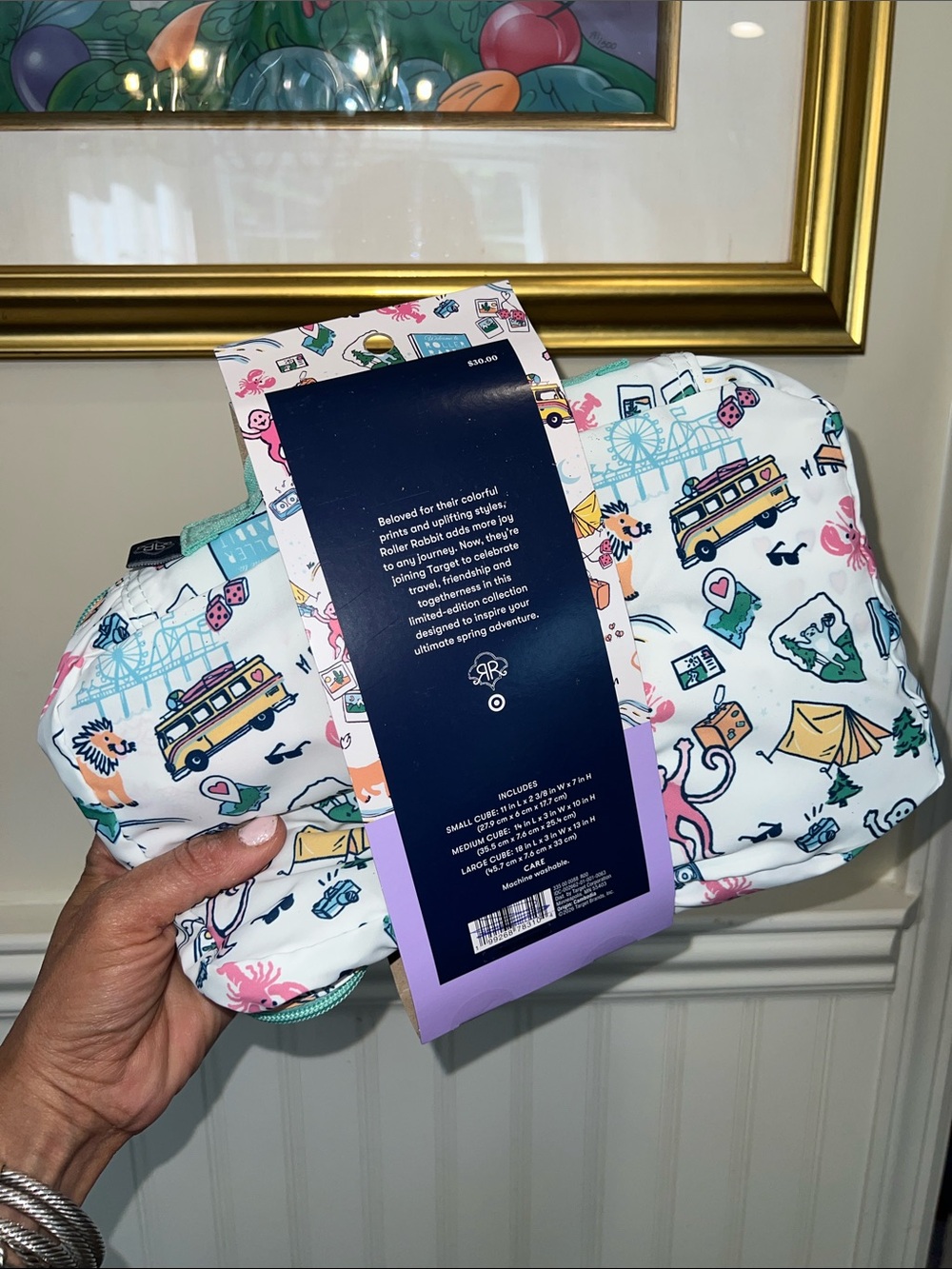 Roller Rabbit Mint & White Travel Packing Cube Set 🐰🎯 - Picture 2 of 8